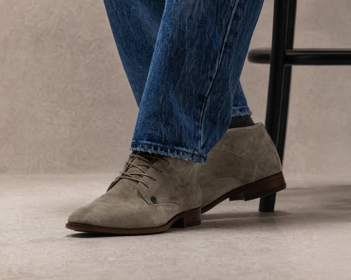 Gregoire Sue Lz | Taupekleurige nette schoen REHAB Footwear