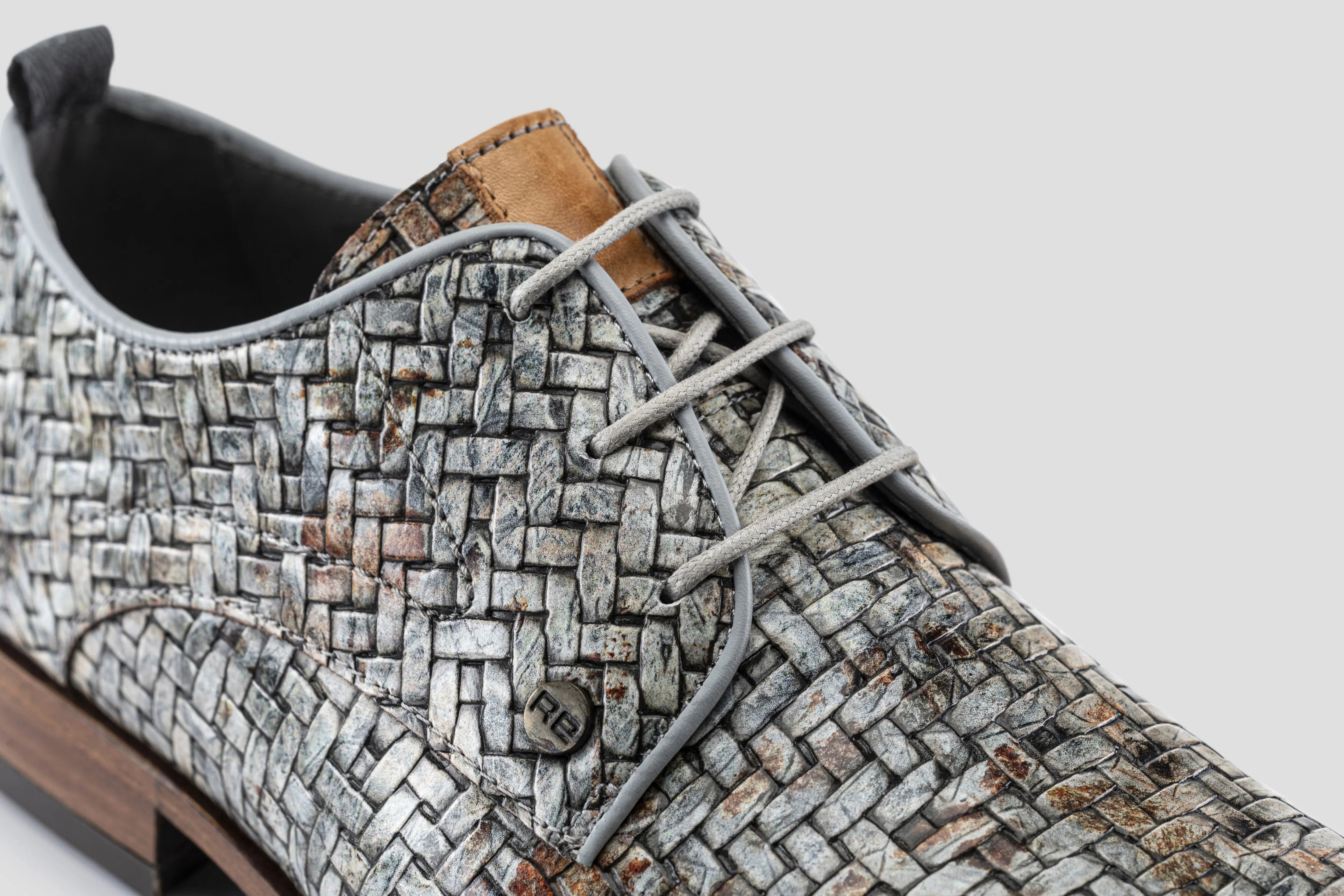 Greg Rocks | Grijs-zandkleurige nette schoenen REHAB Footwear