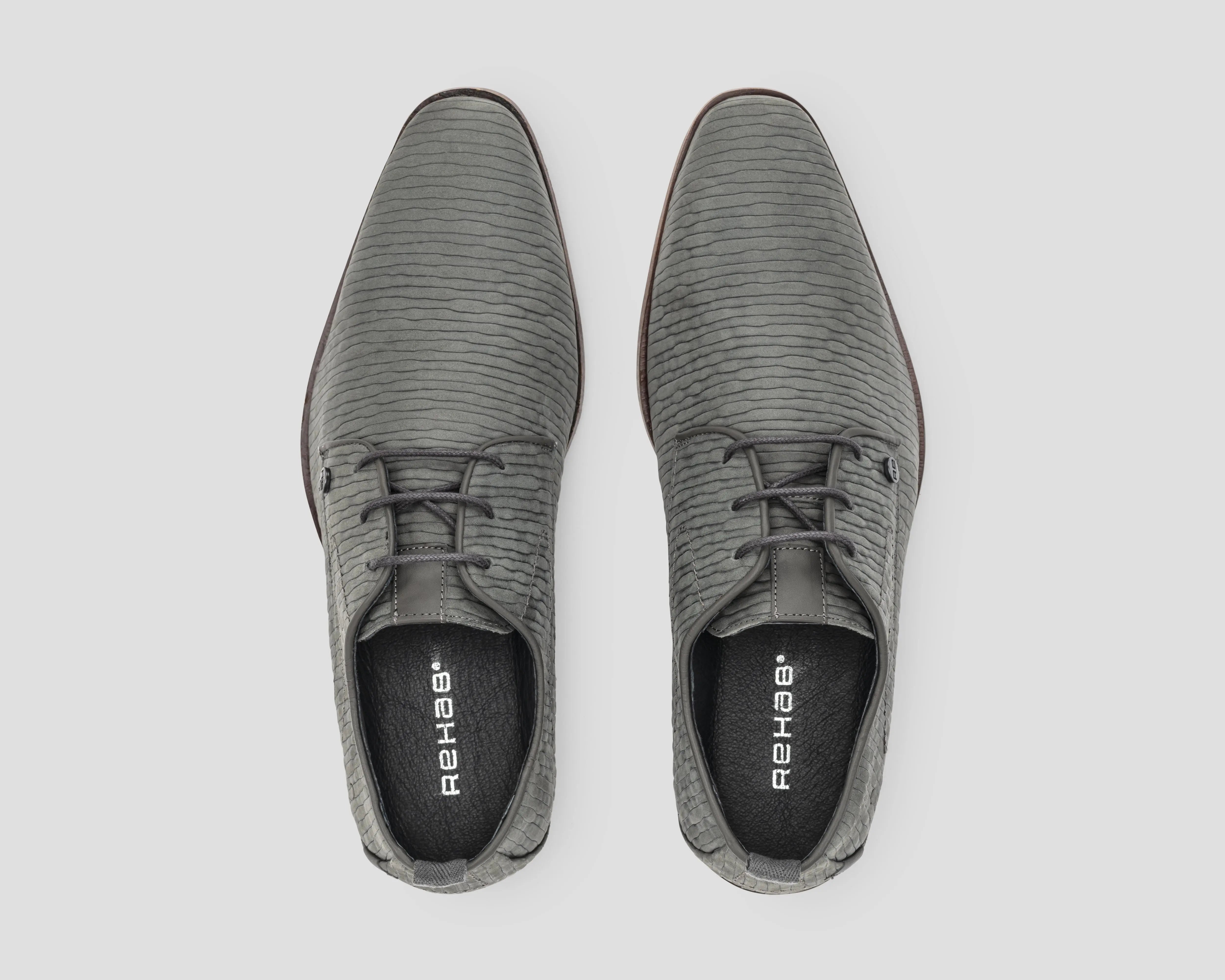 Greg Stones | Donkergrijze nette schoen REHAB Footwear