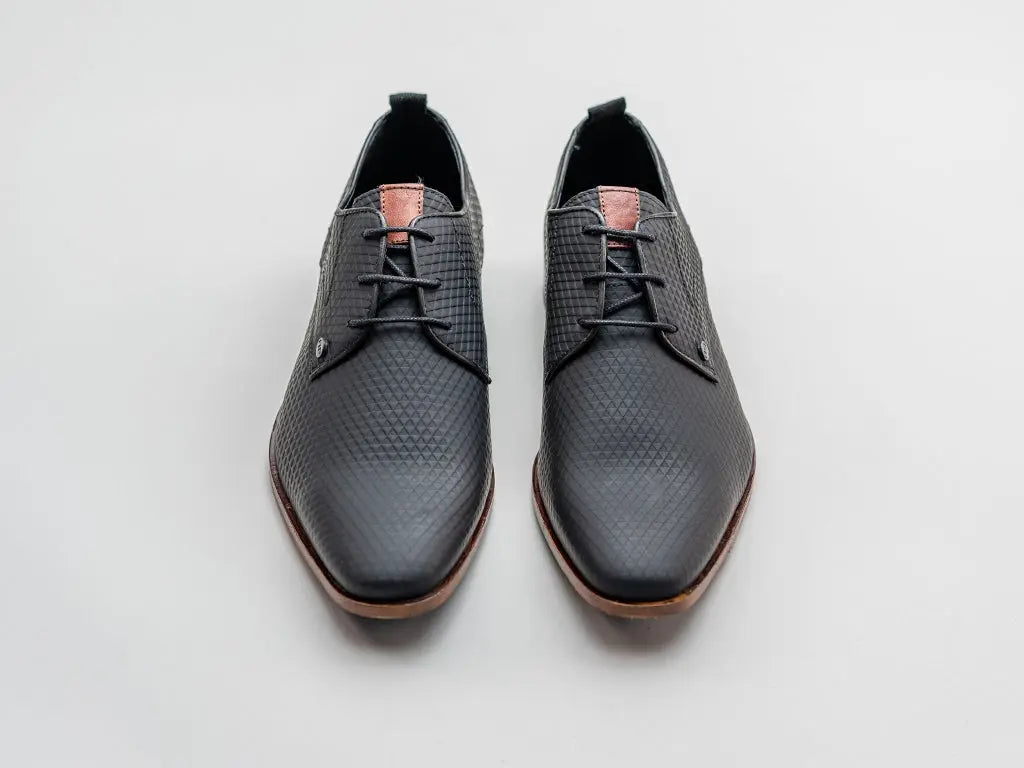 Greg Triangle | Zwarte nette schoenen REHAB Footwear