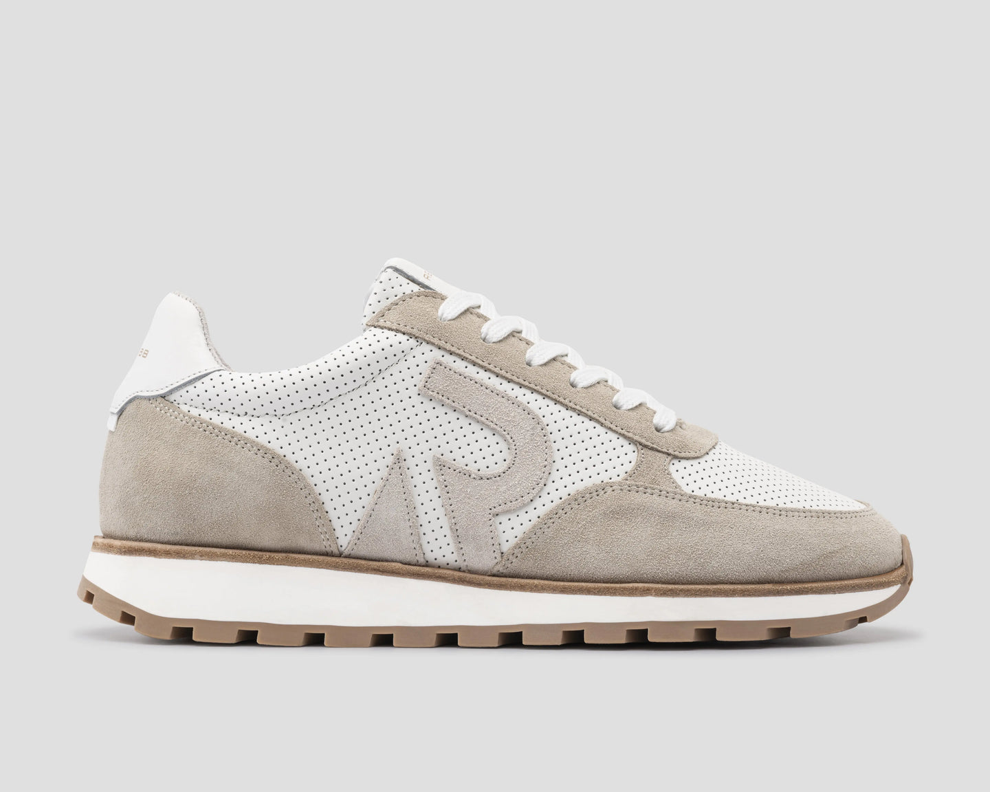 Maddox Lthr | Wit-zand sneaker REHAB Footwear