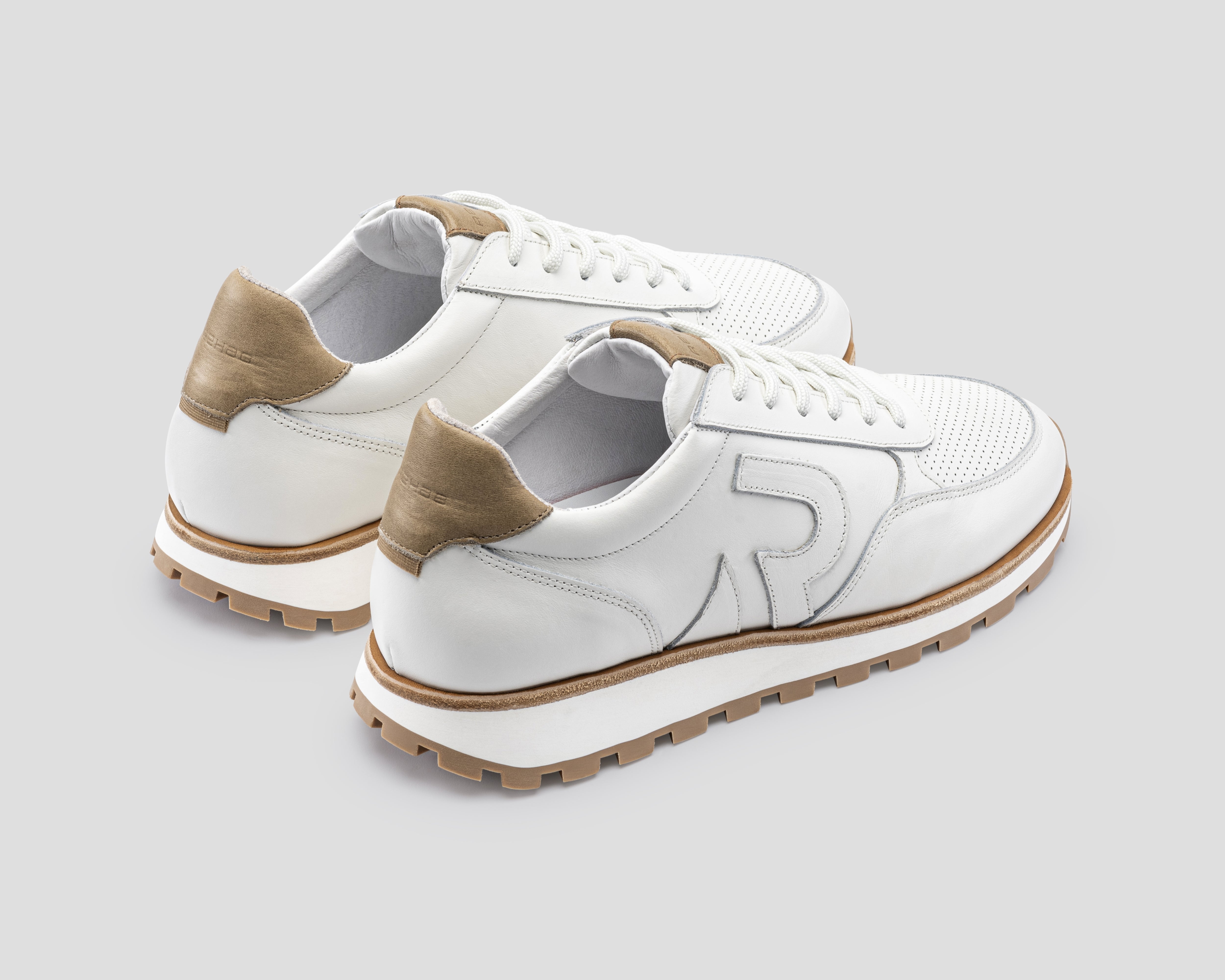 Maddox Lthr | Wit-zand sneaker | REHAB Footwear – Rehab Footwear