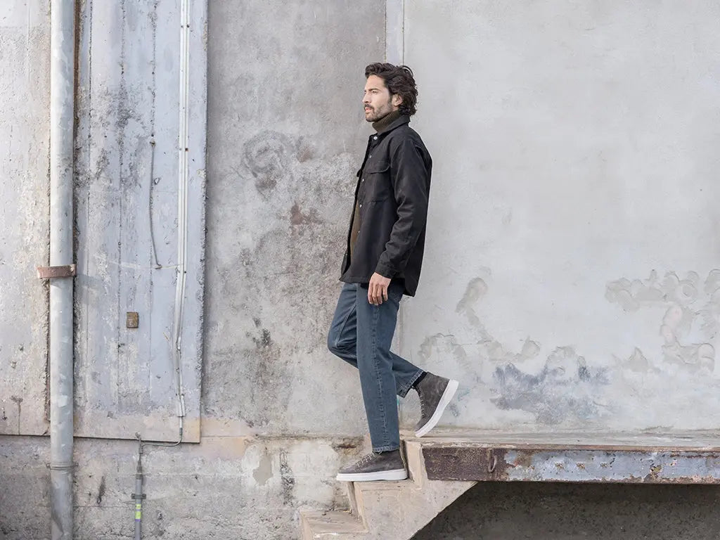 Morris Nub | Hoge donkergrijze boots REHAB Footwear