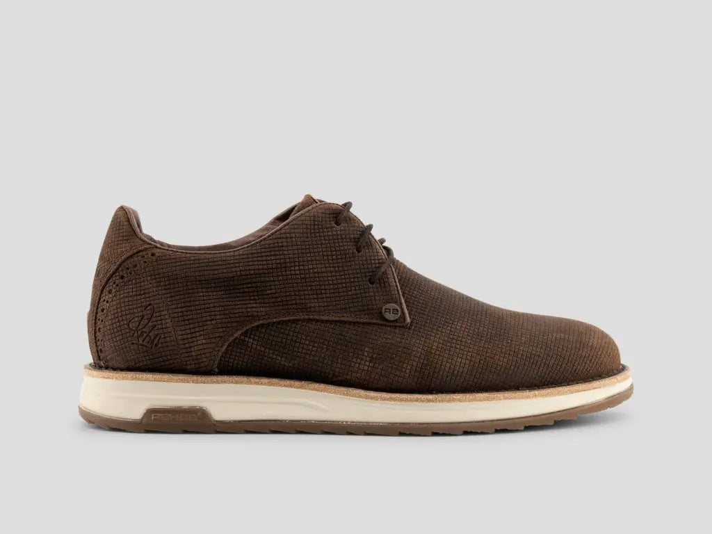 Nolan Square | Donkerbruine veterschoenen REHAB Footwear