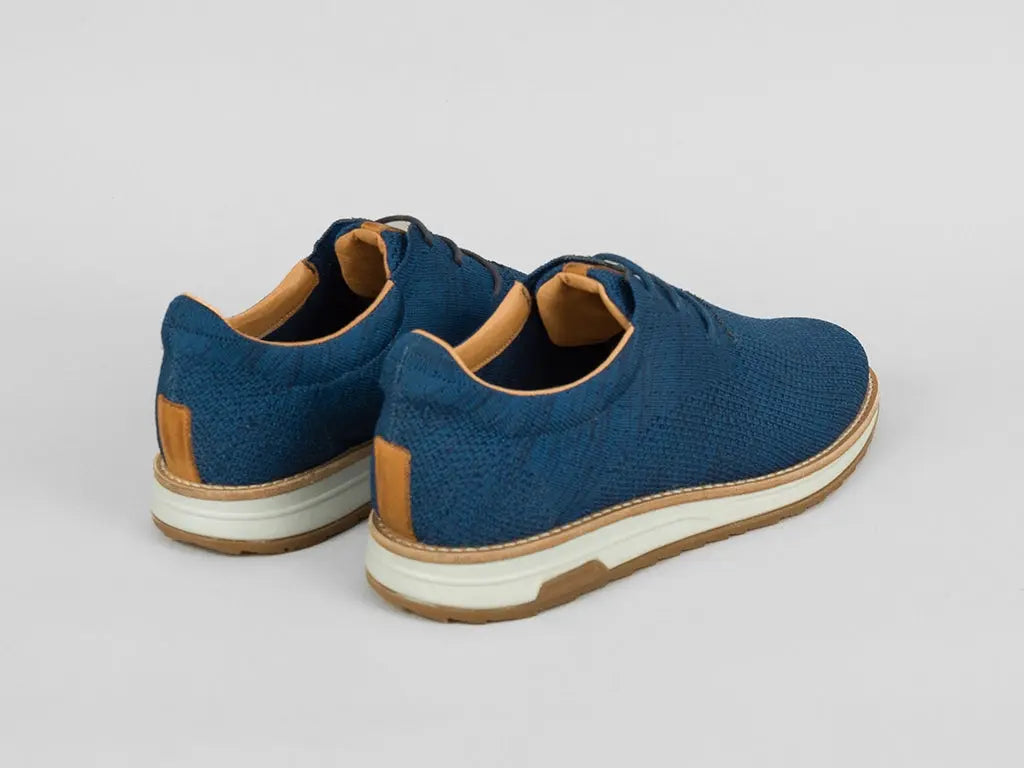 Nolan Knit | Blauwe veterschoen REHAB Footwear