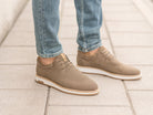 Nolan Knit | Taupe veterschoen REHAB Footwear