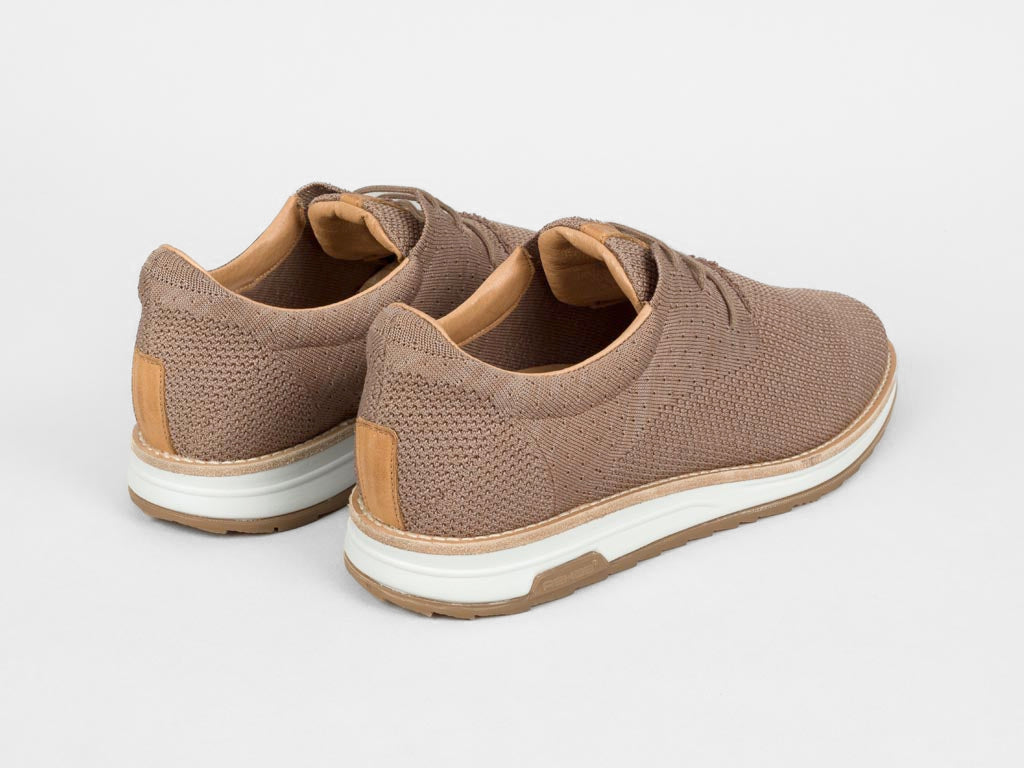 Nolan Knit | Taupe veterschoen REHAB Footwear