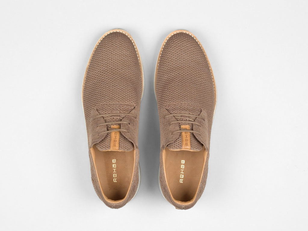 Nolan Knit | Taupe veterschoen REHAB Footwear