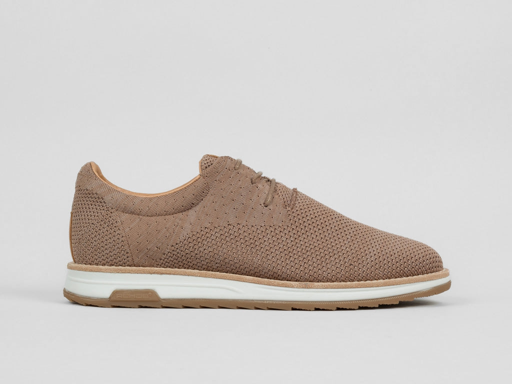Nolan Knit | Taupe veterschoen REHAB Footwear