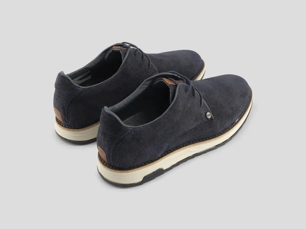 Nolan Square | Donkerblauwe veterschoenen REHAB Footwear