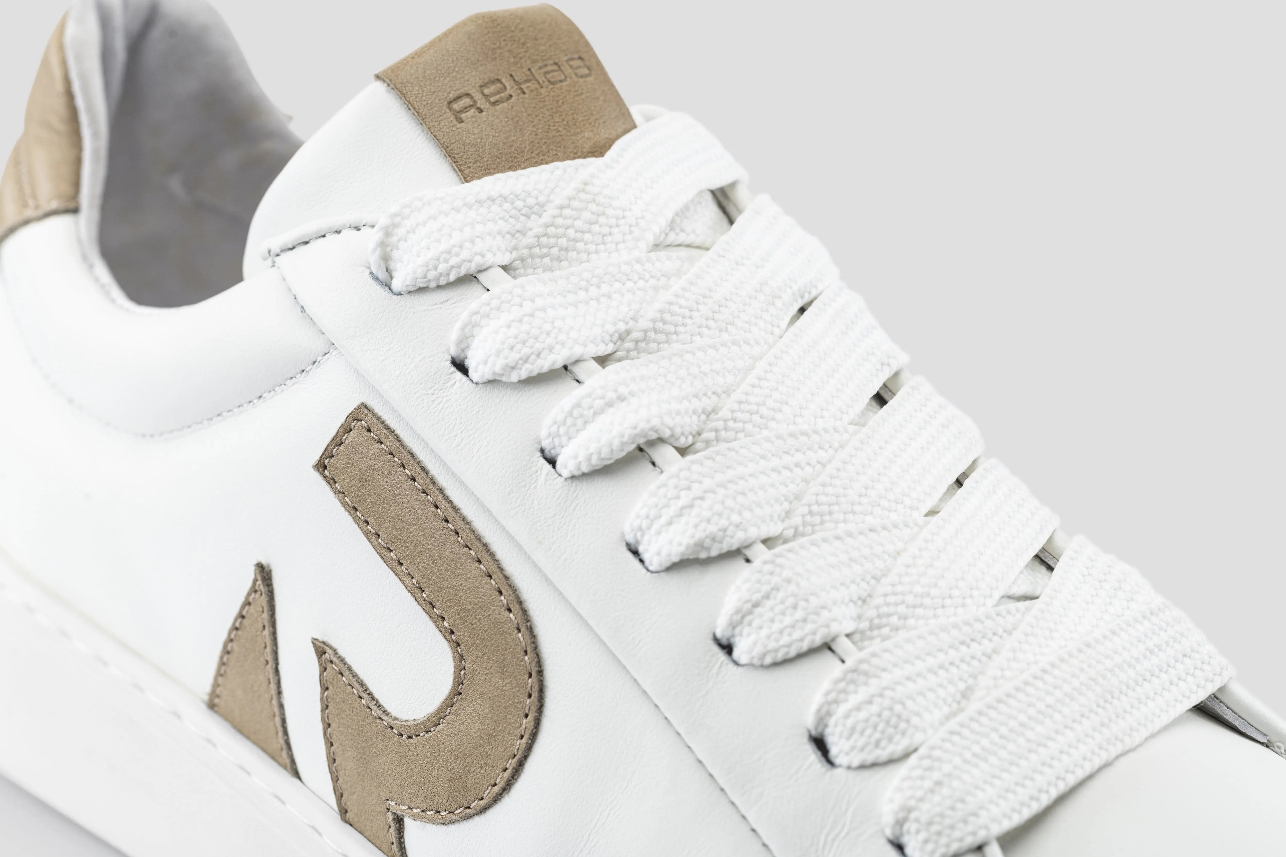 Otis Lthr | Wit-zand sneaker REHAB Footwear