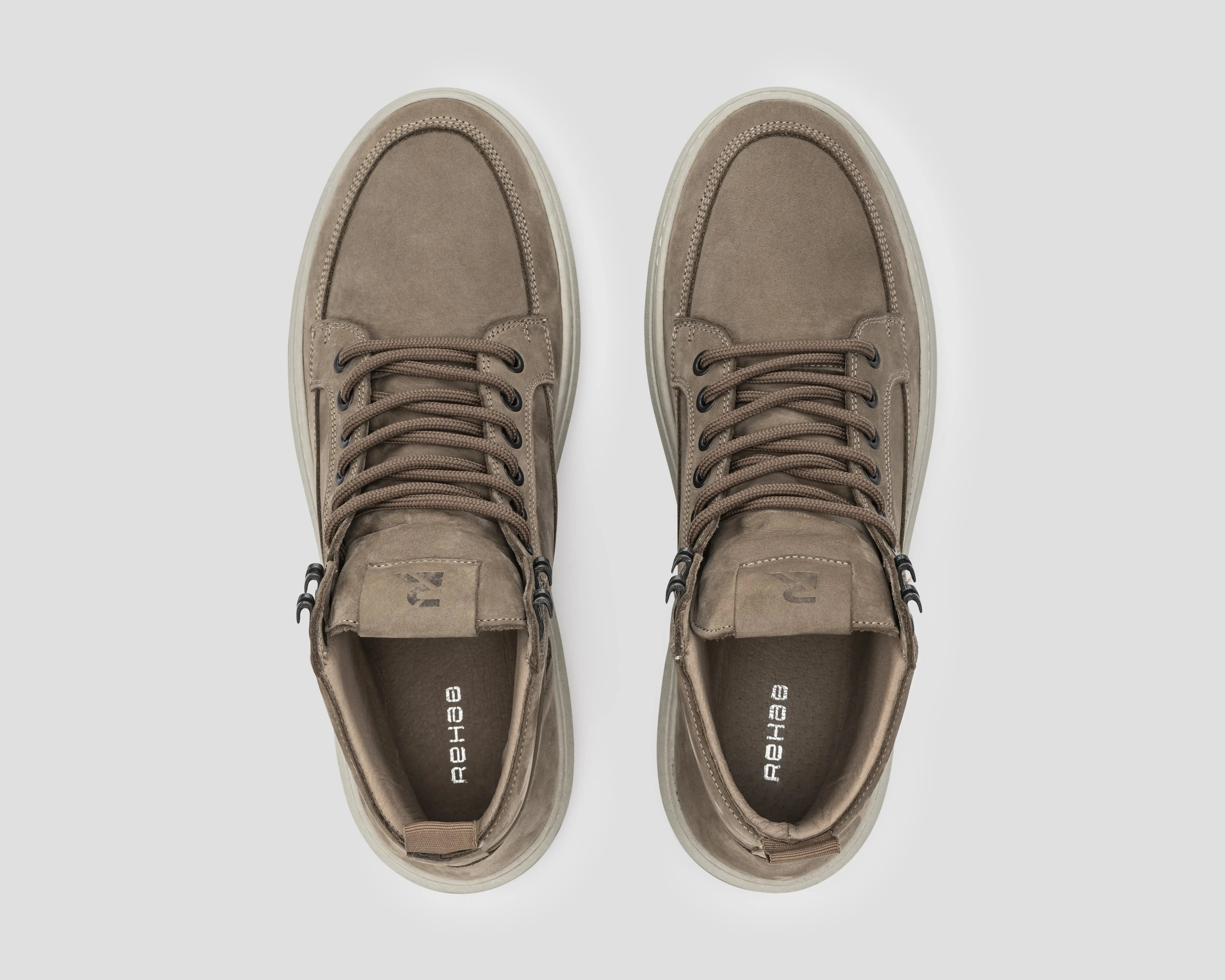 Rafa Nub | Bovenaf taupekleurige boots REHAB Footwear