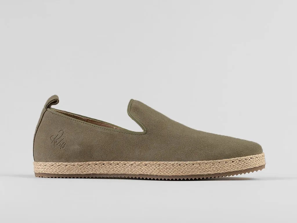 Ricardo | Donkergroene espadrille REHAB Footwear