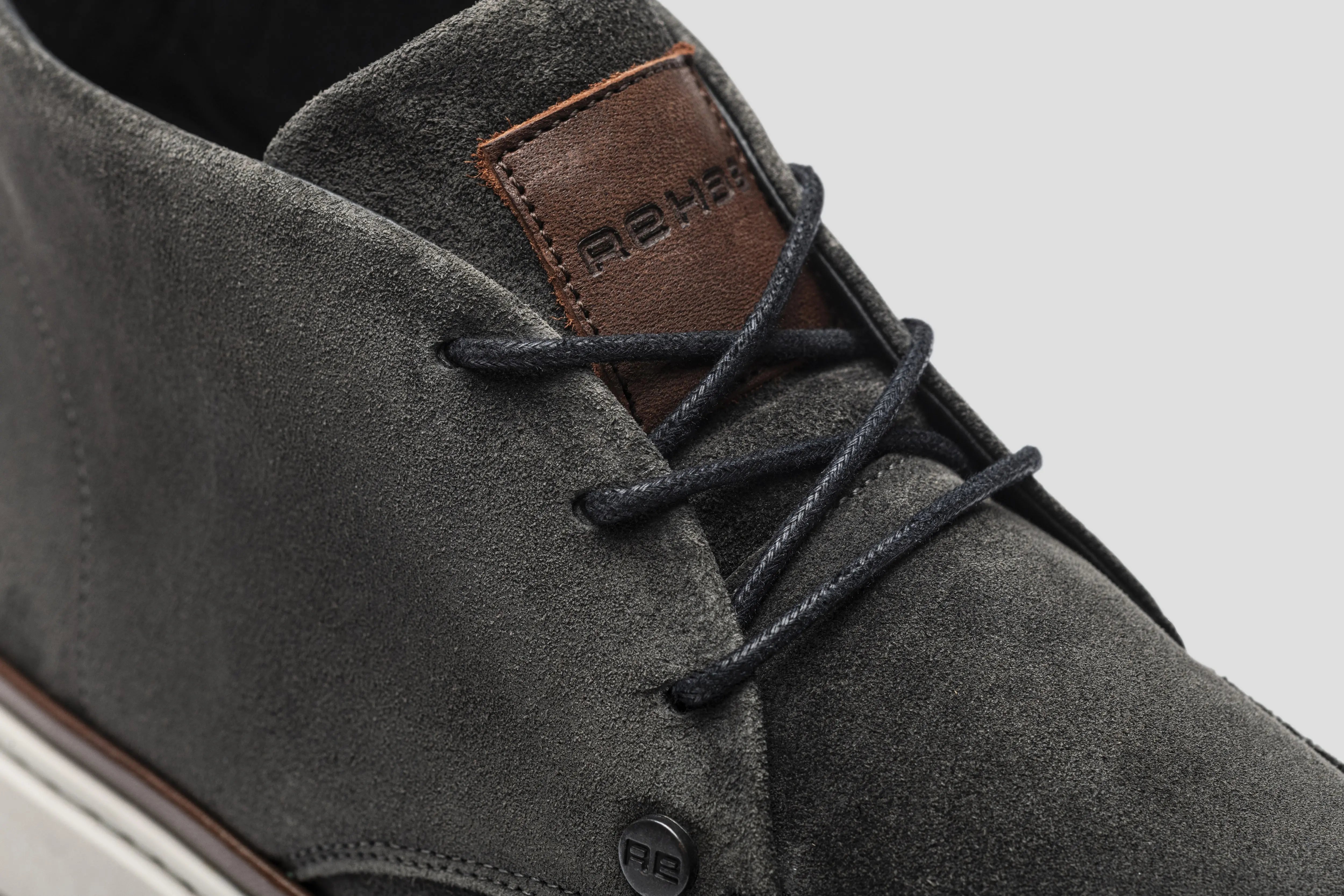 Hudson Sue | Donkergrijze veterschoenen REHAB Footwear