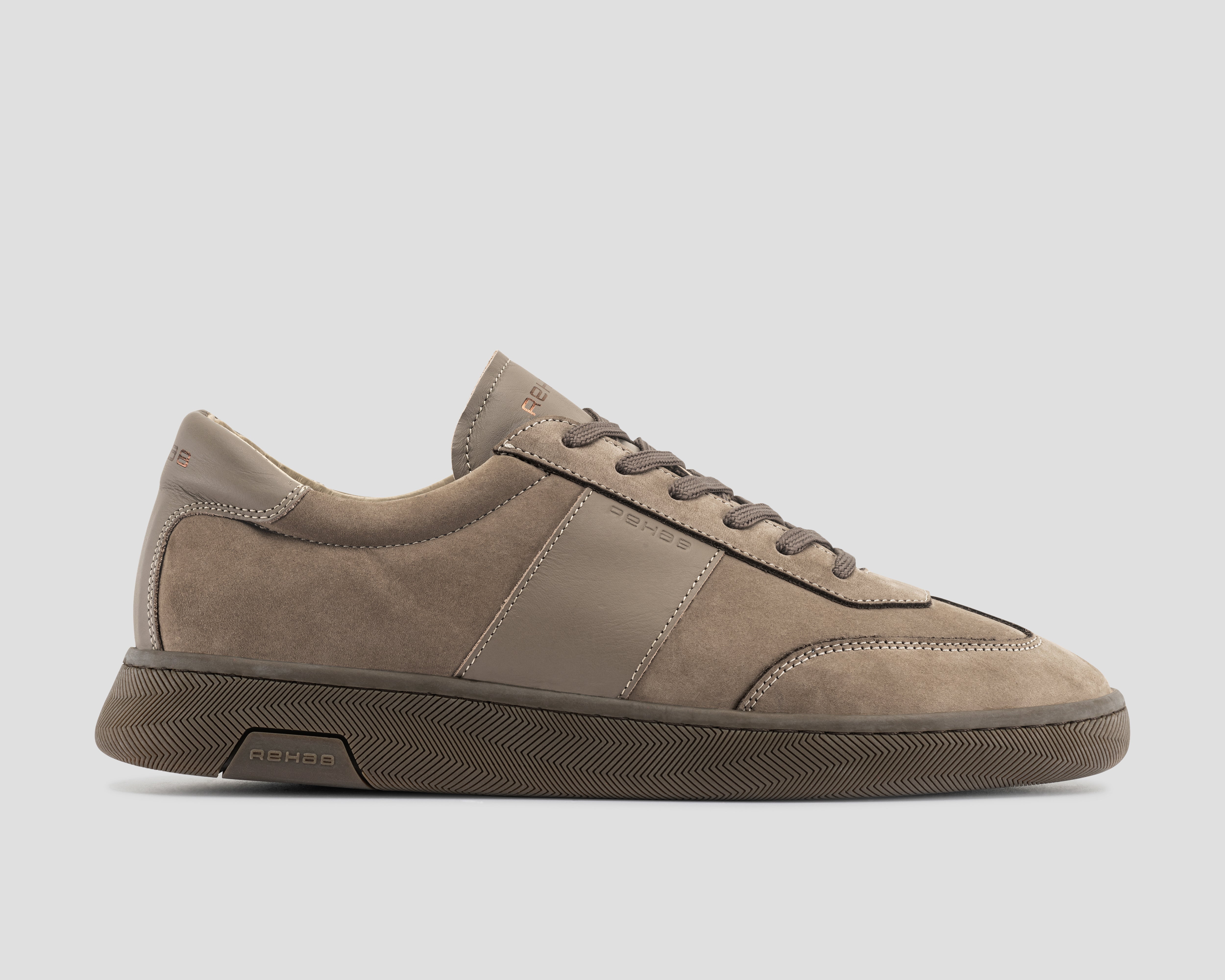 Zack Nub Lthr | Zandkleurige sneaker REHAB Footwear