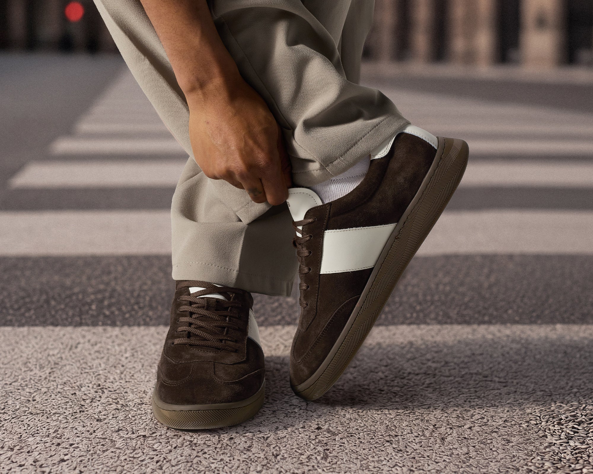 Zack Sue Lthr | Donkerbruine sneaker REHAB Footwear