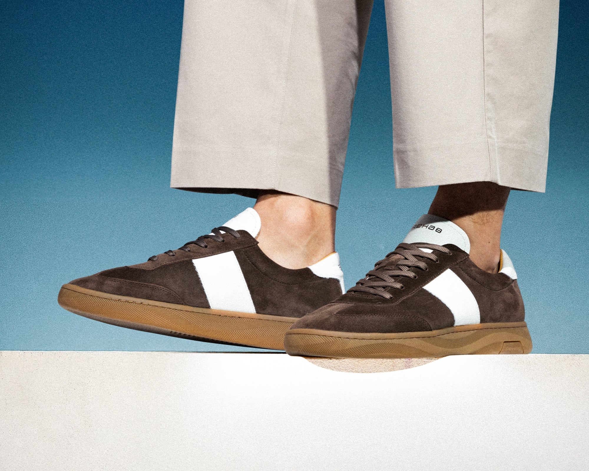 Zack Sue Lthr | Donkerbruine sneaker REHAB Footwear