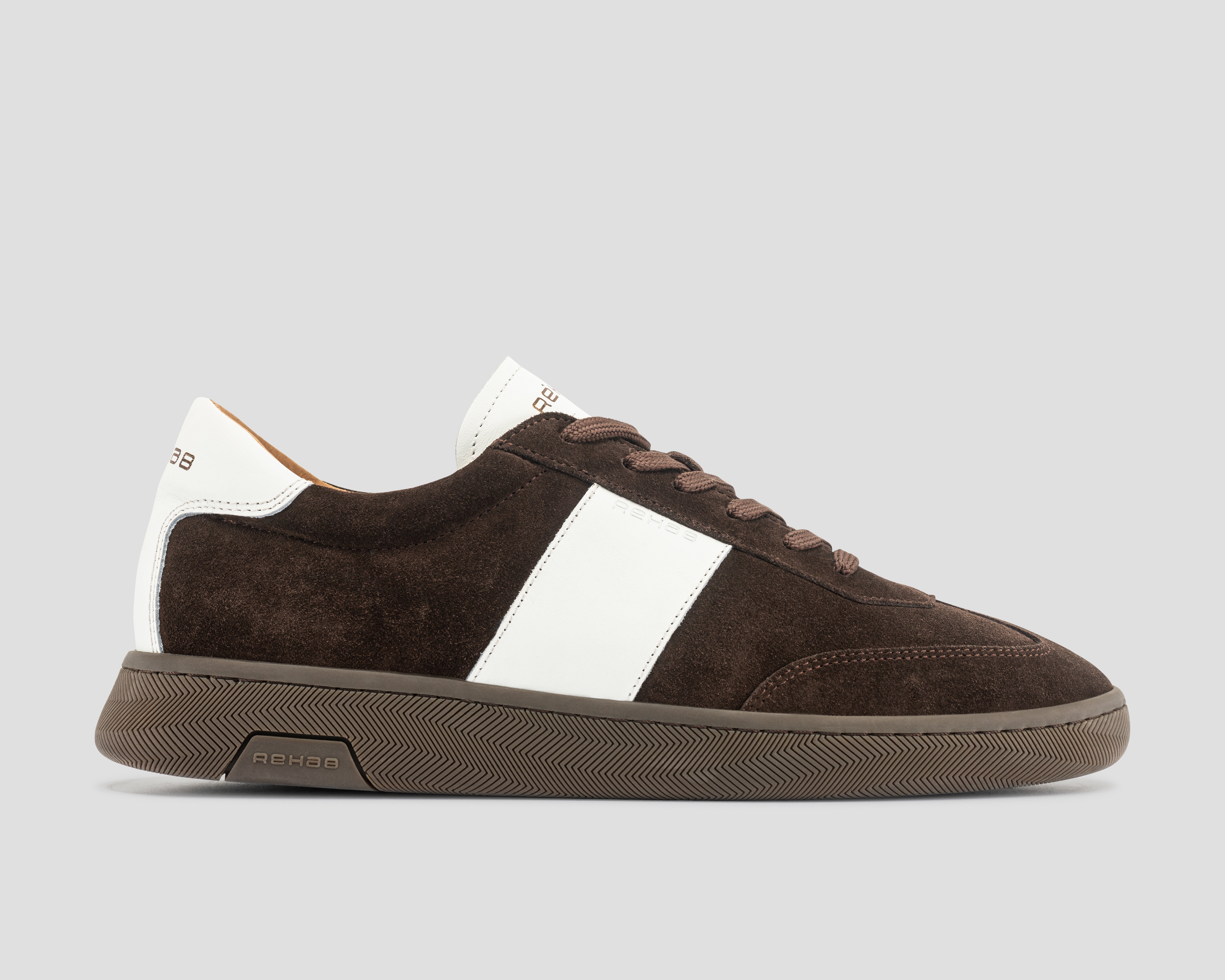 Zack Sue Lthr | Donkerbruine sneaker REHAB Footwear