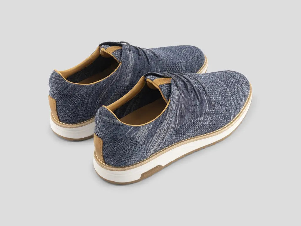 Nolan Knit | Blauw-grijze veterschoen REHAB Footwear