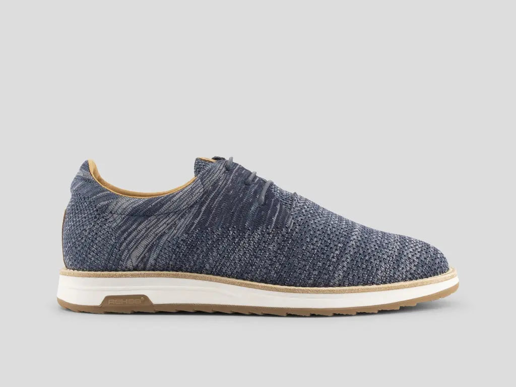 Nolan Knit | Blauw-grijze veterschoen REHAB Footwear